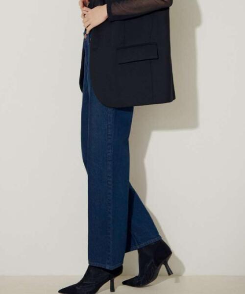 DRESSTERIOR（ドレステリア）の「RED CARD TOKYO（レッドカードトーキョー）Holiday ルーズテーパードワイドパンツ（デニムパンツ・レディース・ネイビー・01/02/03）」の4枚目の写真