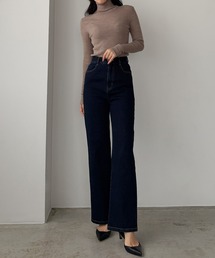Louere（ルエレ）の「ストレッチハイウエストストレートデニムパンツ[高身長サイズST有り]（デニムパンツ）」