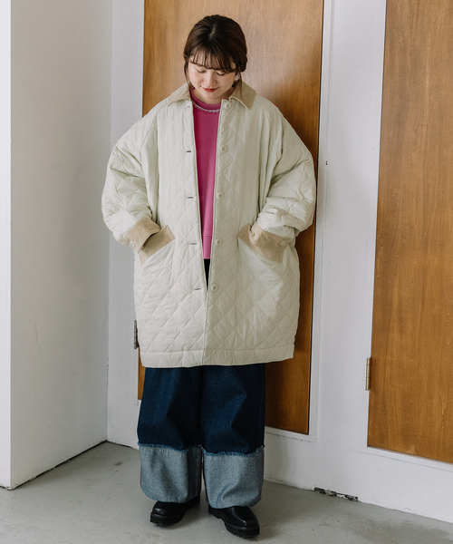 POU DOU DOU(プードゥドゥ)の「キルティングドルマンコート(その他アウター・レディース・アイボリー/カーキ/ネイビー・M)」の16枚目の写真