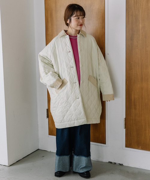 POU DOU DOU(プードゥドゥ)の「キルティングドルマンコート(その他アウター・レディース・アイボリー/カーキ/ネイビー・M)」の17枚目の写真
