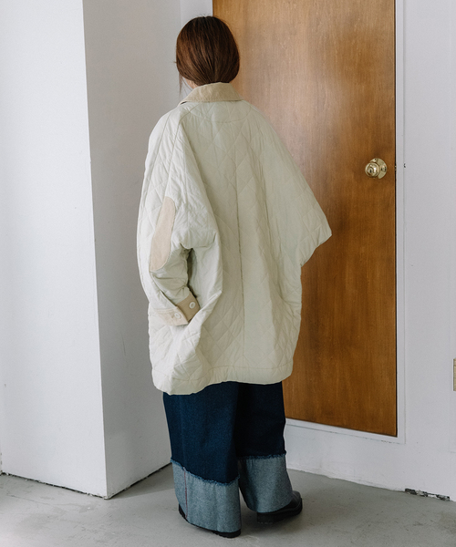 POU DOU DOU(プードゥドゥ)の「キルティングドルマンコート(その他アウター・レディース・アイボリー/カーキ/ネイビー・M)」の19枚目の写真