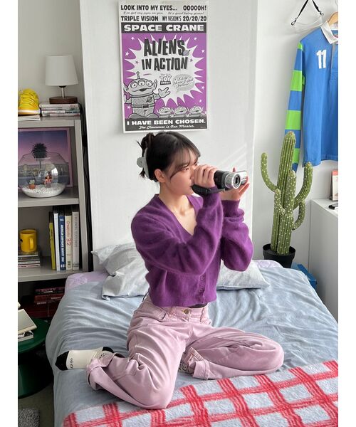 AVANDRESS(アバンドレス )の「Balloon Ribbed Cardigan PURPLE(カーディガン/ボレロ・レディース・その他・SMALL/MEDIUM)」の15枚目の写真