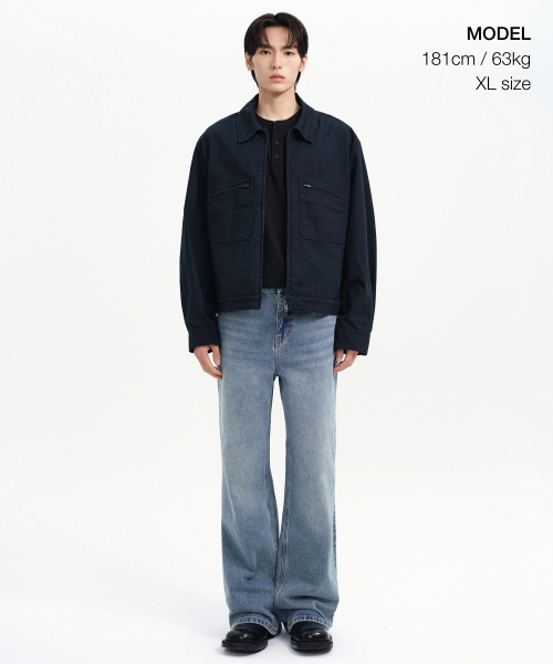 MUSINSA STANDARD（ムシンサスタンダード）の「フレンチサイクリストジャケット [ネイビー]（その他アウター・メンズ・その他・MEDIUM/LARGE/X-LARGE/XX-LARGE）」の2枚目の写真