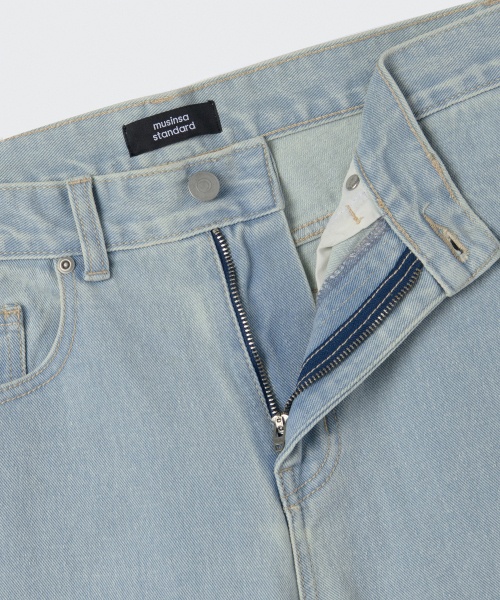 MUSINSA STANDARD（ムシンサスタンダード）の「レギュラーフィットデニムパンツ[ブリーチ]（デニムパンツ・メンズ・その他・26/27/28/29/30/31/32/33/34/36/38）」の5枚目の写真