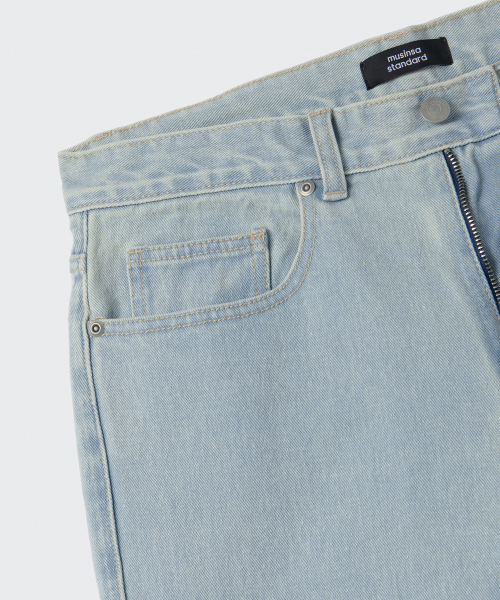 MUSINSA STANDARD（ムシンサスタンダード）の「レギュラーフィットデニムパンツ[ブリーチ]（デニムパンツ・メンズ・その他・26/27/28/29/30/31/32/33/34/36/38）」の6枚目の写真