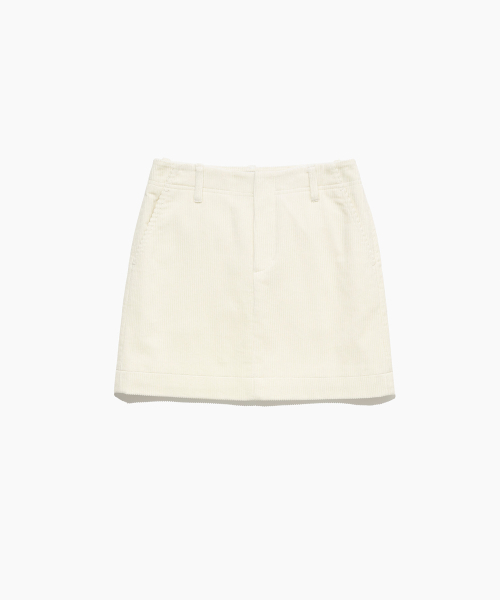 TTUDEMENT(トュードメント)の「CORDUROY MINI SKIRT IVORY(スカート・レディース・その他・SMALL/MEDIUM/LARGE)」の2枚目の写真
