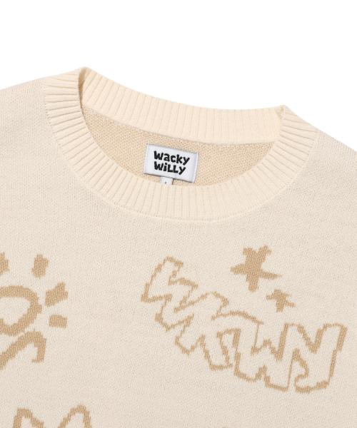 Wacky WiLLy(ワッキーウィリー)の「ジャカードプルオーバーニットクリーム(ニット/セーター・レディース・その他・SMALL/MEDIUM/LARGE/X-LARGE)」の4枚目の写真