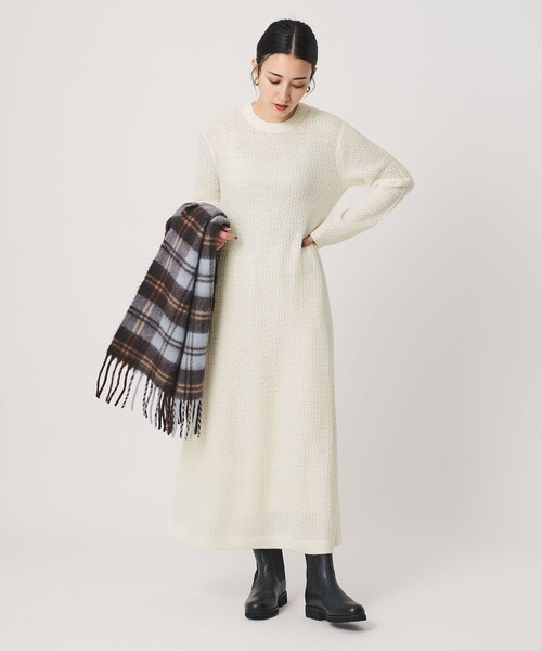 BEAUTY&YOUTH UNITED ARROWS（ビューティーアンドユースユナイテッドアローズ）の「アイレットニットワンピース（ワンピース・レディース・ホワイト/ブラック・FREE）」の22枚目の写真