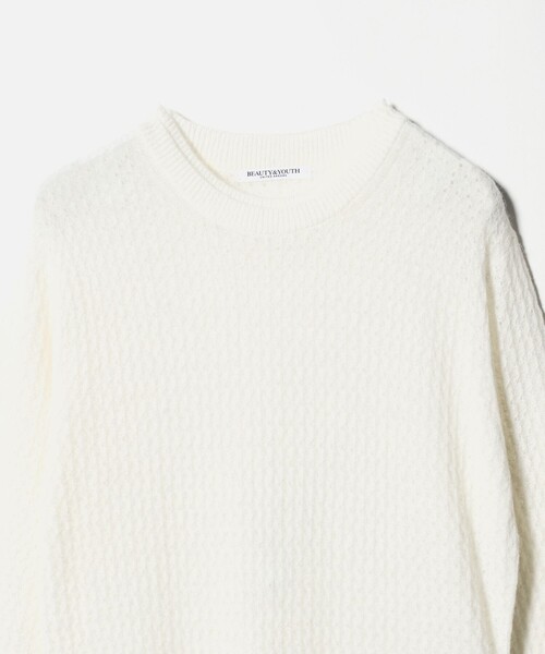 BEAUTY&YOUTH UNITED ARROWS（ビューティーアンドユースユナイテッドアローズ）の「アイレットニットワンピース（ワンピース・レディース・ホワイト/ブラック・FREE）」の5枚目の写真