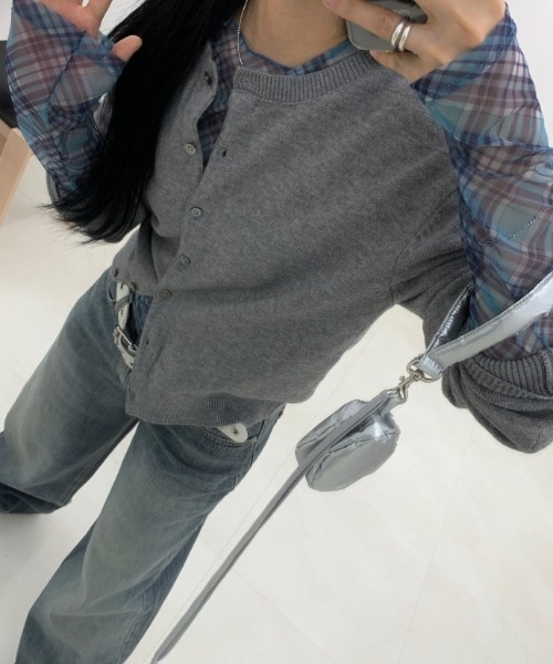 Vipoa(ヴィポア)の「check sheer tops(Tシャツ/カットソー・レディース・ブラック/ブルー/ピンク・FREE)」の20枚目の写真