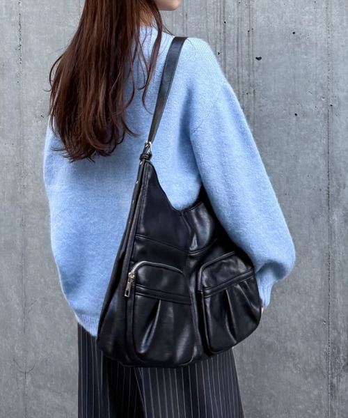 archives（アルシーヴ）の「ポケットワンショルダーバッグ（ショルダーバッグ・レディース・ブラック/ブラウン・FREE）」の10枚目の写真