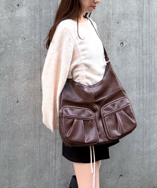 archives（アルシーヴ）の「ポケットワンショルダーバッグ（ショルダーバッグ・レディース・ブラック/ブラウン・FREE）」の15枚目の写真