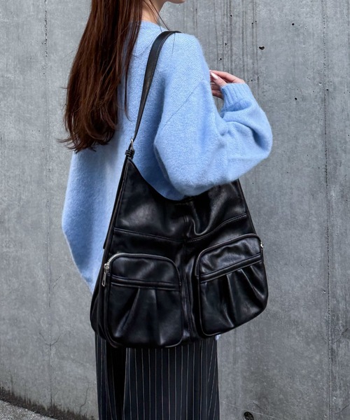 archives（アルシーヴ）の「ポケットワンショルダーバッグ（ショルダーバッグ・レディース・ブラック/ブラウン・FREE）」の11枚目の写真