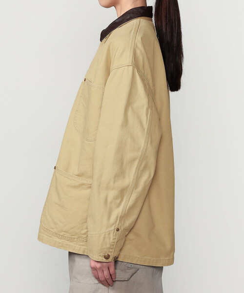 orSlow（オアスロウ）の「orSlow | 〈別注〉RELAX FIT DUCK COVERALL WOMEN（カバーオール・レディース・ベージュ・0）」の5枚目の写真