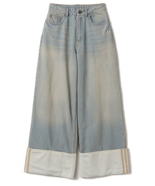 adidas(アディダス)の「adidas VINTAGE WIDE LEG JEANS / アディダス ヴィンテージ ワイド レッグ ジーンズ(デニムパンツ・レディース・ライトブルー・25inch/26inch/27inch)」の1枚目の写真