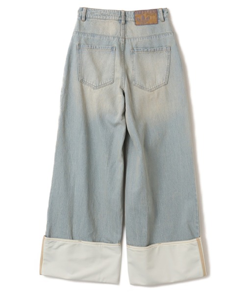 adidas(アディダス)の「adidas VINTAGE WIDE LEG JEANS / アディダス ヴィンテージ ワイド レッグ ジーンズ(デニムパンツ・レディース・ライトブルー・25inch/26inch/27inch)」の3枚目の写真