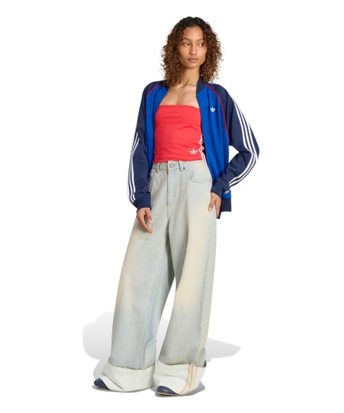 adidas(アディダス)の「adidas VINTAGE WIDE LEG JEANS / アディダス ヴィンテージ ワイド レッグ ジーンズ(デニムパンツ・レディース・ライトブルー・25inch/26inch/27inch)」の10枚目の写真