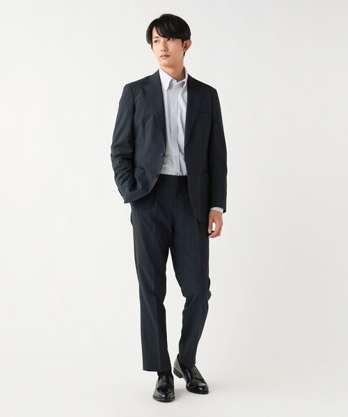 BEAMS HEART(ビームスハート)の「トリアセテート ピンヘッド 2ボタンジャケット(セットアップ対応)(テーラードジャケット・メンズ・ネイビー/グレー・SMALL/MEDIUM/LARGE/X-LARGE)」の6枚目の写真