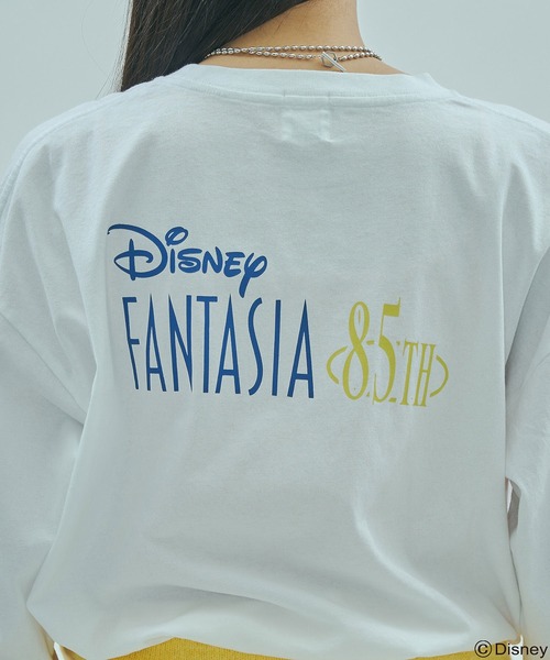 Disney（ディズニー）の「(DISNEY『FANTASIA』)L/S TEE（Tシャツ/カットソー・レディース・ブラック/ホワイト・ONE SIZE）」の3枚目の写真