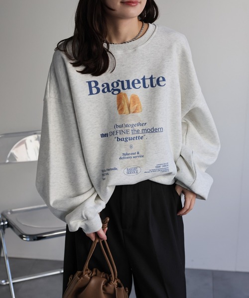 ap retro（アプレトロ）の「フォトプリントスウェット/プルオーバー（スウェット・レディース・ホワイト系その他/オートミール/ブラック/グレー系その他/ブラック系その他/グレー・FREE）」の6枚目の写真