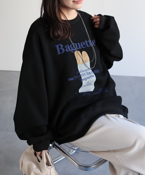 ap retro（アプレトロ）の「フォトプリントスウェット/プルオーバー（スウェット・レディース・ホワイト系その他/オートミール/ブラック/グレー系その他/ブラック系その他/グレー・FREE）」の17枚目の写真