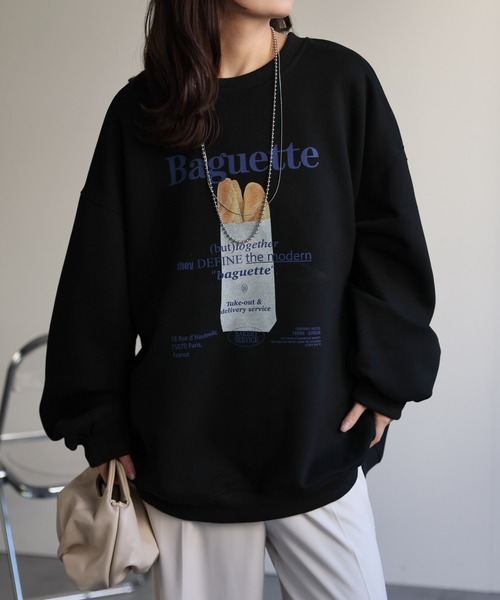 ap retro（アプレトロ）の「フォトプリントスウェット/プルオーバー（スウェット・レディース・ホワイト系その他/オートミール/ブラック/グレー系その他/ブラック系その他/グレー・FREE）」の20枚目の写真