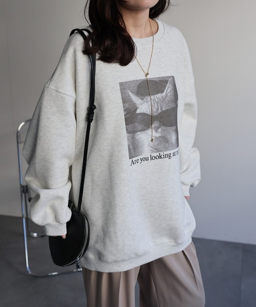 ap retro（アプレトロ）の「フォトプリントスウェット/プルオーバー（スウェット・レディース・ホワイト系その他/オートミール/ブラック/グレー系その他/ブラック系その他/グレー・FREE）」の11枚目の写真