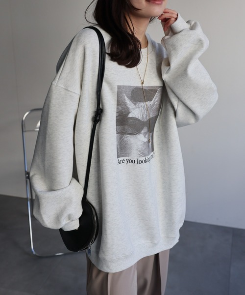 ap retro（アプレトロ）の「フォトプリントスウェット/プルオーバー（スウェット・レディース・ホワイト系その他/オートミール/ブラック/グレー系その他/ブラック系その他/グレー・FREE）」の13枚目の写真