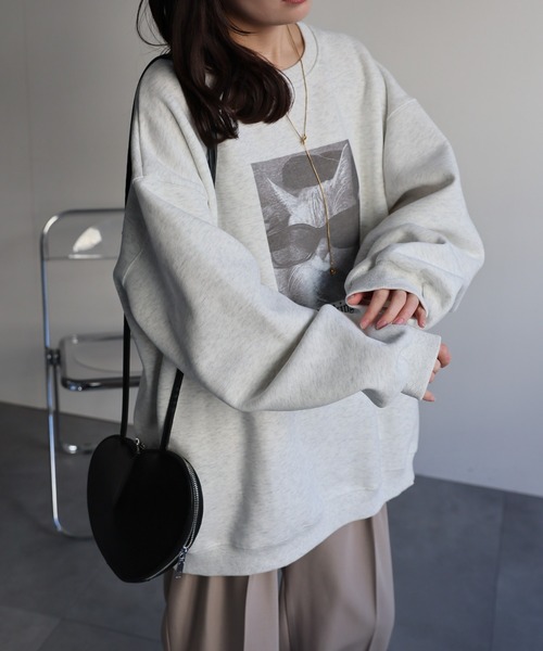 ap retro（アプレトロ）の「フォトプリントスウェット/プルオーバー（スウェット・レディース・ホワイト系その他/オートミール/ブラック/グレー系その他/ブラック系その他/グレー・FREE）」の14枚目の写真