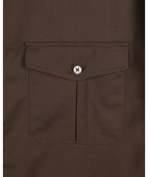 BESLOW(ビースロー)の「OVERSIZED MILITARY SHIRT BROWN(シャツ/ブラウス・メンズ・その他・SMALL/MEDIUM)」の3枚目の写真