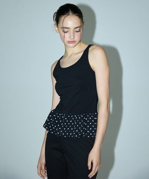DEARSTALKER(ディアストーカー)の「LUMI DOT BALLOON SLEEVELESS - BLACK(Tシャツ/カットソー・レディース・その他・FREE)」の1枚目の写真