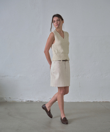 Classic Cotton Skirt_Cream