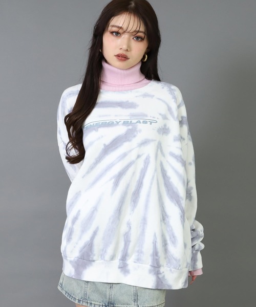 ANAP(アナップ)の「オーバーサイズ タイダイ クルーネック 裏起毛 スウェット(スウェット・レディース・ブラウン/グレー/ブラック・F)」の9枚目の写真