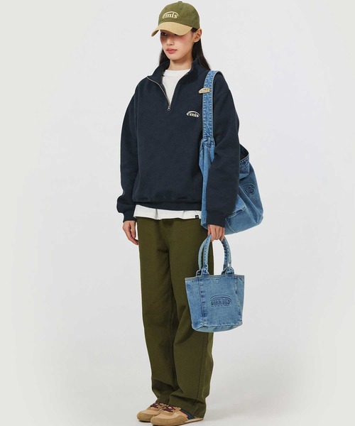 EMIS(イミス)の「HALF ZIP-UP LOGO SWEAT SHIRT(スウェット・レディース・ブラウン/ネイビー/ミックスグレー・M/S)」の20枚目の写真