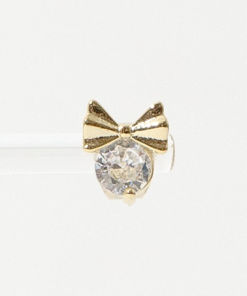 flower（フラワー）の「ウィークエンドリボンピアス（ピアス（片耳用）・レディース・ゴールド・FREE）」の4枚目の写真