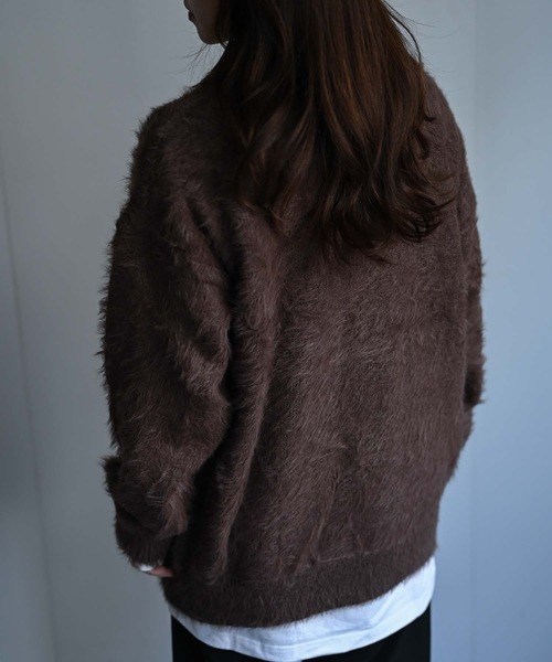 CREARE -LINO-（クレアーレリノ）の「カラーシャギーニット（ニット/セーター・メンズ・ブラウン/ブラック/パープル/グレー・FREE）」の19枚目の写真