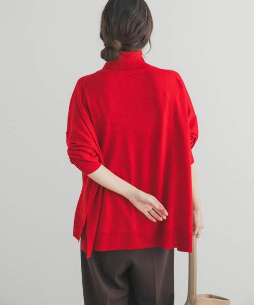 セール】ウォッシャブルウールタートルネックワイドプルオーバー