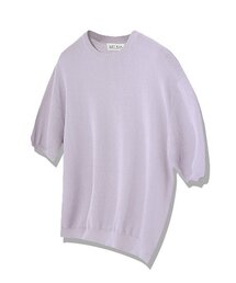 AREUBAN（アルバン）の「ウォッシャブルクーリングリネンハーフニット_バイオレット（ニット/セーター）」