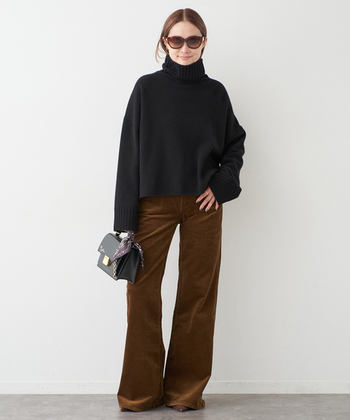 Deuxieme Classe(ドゥーズィエムクラス)の「追加 *Cropped タートルネック ニット(ニット/セーター・レディース・ブラック/ネイビー・FREE)」の17枚目の写真