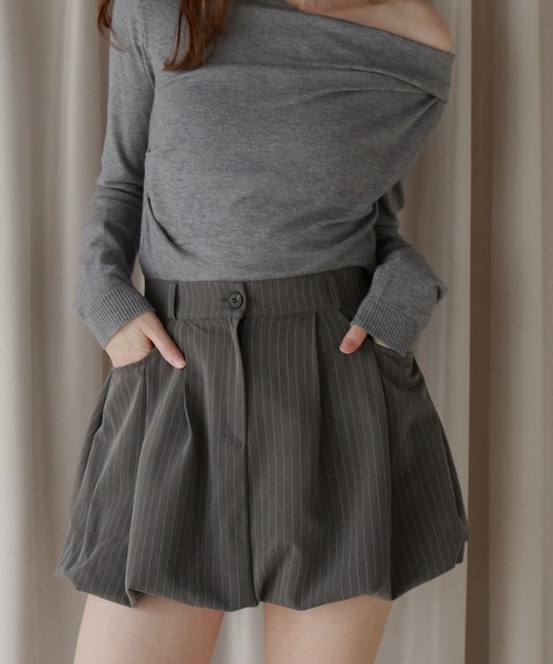 ストライプバルーンスカート（スカート）｜Mili affinity（ミリ