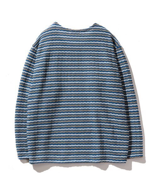 VASTIC（バスティック）の「オーバーサイズグランジストライプニット_ブルー（ニット/セーター・メンズ・その他・MEDIUM/LARGE）」の3枚目の写真