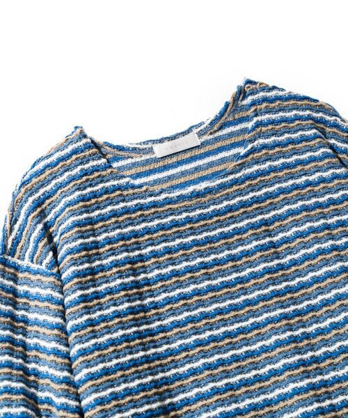 VASTIC（バスティック）の「オーバーサイズグランジストライプニット_ブルー（ニット/セーター・メンズ・その他・MEDIUM/LARGE）」の4枚目の写真