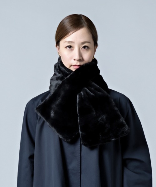 CALIFORNIA OUTFITTERS（カリフォルニア アウトフィッターズ）の「12B5 さしこみ フェイクファー ティペット（マフラー・レディース・ブラック/ブラウン/ライトグレー/ナチュラル・ONESIZE）」の2枚目の写真