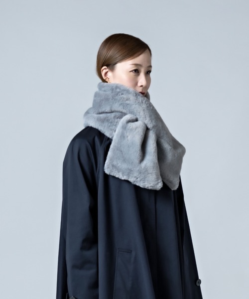 CALIFORNIA OUTFITTERS（カリフォルニア アウトフィッターズ）の「12B5 さしこみ フェイクファー ティペット（マフラー・レディース・ブラック/ブラウン/ライトグレー/ナチュラル・ONESIZE）」の9枚目の写真