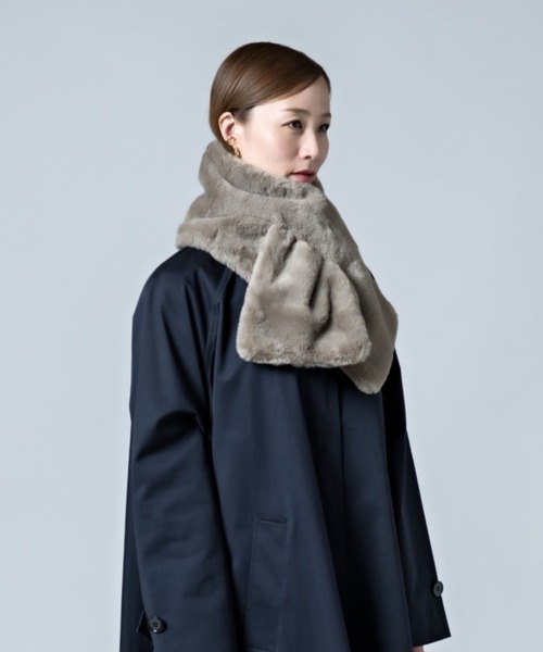 CALIFORNIA OUTFITTERS（カリフォルニア アウトフィッターズ）の「12B5 さしこみ フェイクファー ティペット（マフラー・レディース・ブラック/ブラウン/ライトグレー/ナチュラル・ONESIZE）」の11枚目の写真
