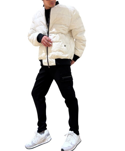 COOK JEANS(クックジーンズ)の「リバーシブルMA-1ジャケット(テーラードジャケット・メンズ・オリーブ×ブラック/ブラック×ホワイト・LARGE/MEDIUM/X-LARGE/SMALL)」の10枚目の写真
