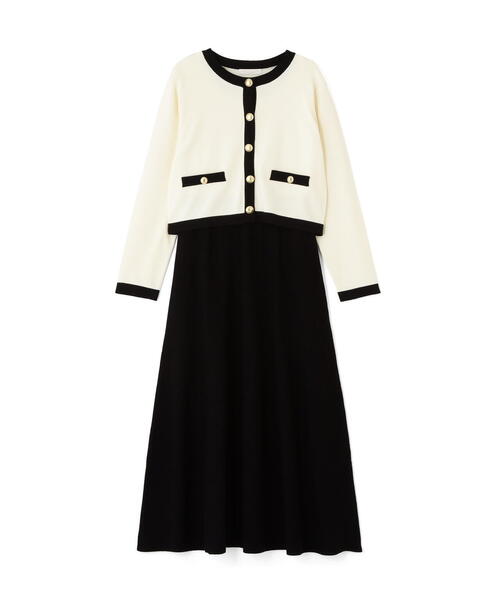 PROPORTION BODY DRESSING(プロポーションボディドレッシング)の「バイカラーカーデセットアップ / 1216140100(ワンピース・レディース・ホワイト系その他/グレー・MEDIUM/P/S)」の16枚目の写真