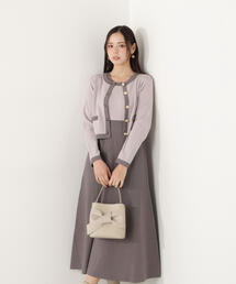PROPORTION BODY DRESSING | バイカラーカーデセットアップ / 1216140100(ワンピース)
