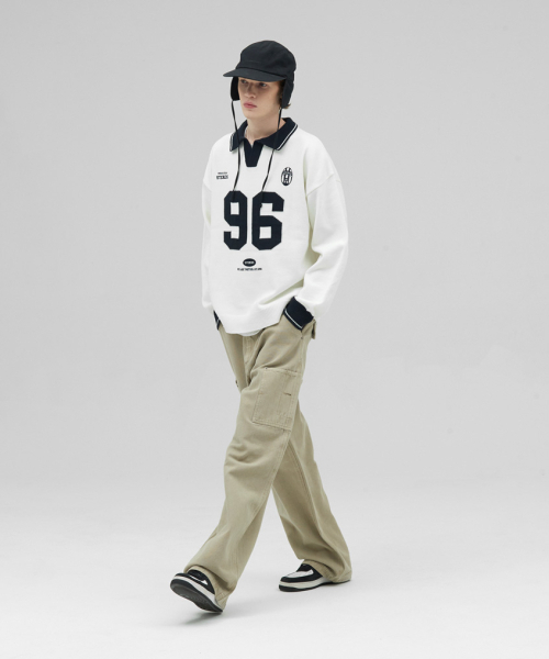 STENDS（ステンズ）の「[M~4XL] フットボールカラー配色ニット_アイボリー（ニット/セーター・レディース・その他・XX-LARGE/XXX-LARGE/XXXX-LARGE/MEDIUM/LARGE/X-LARGE）」の12枚目の写真