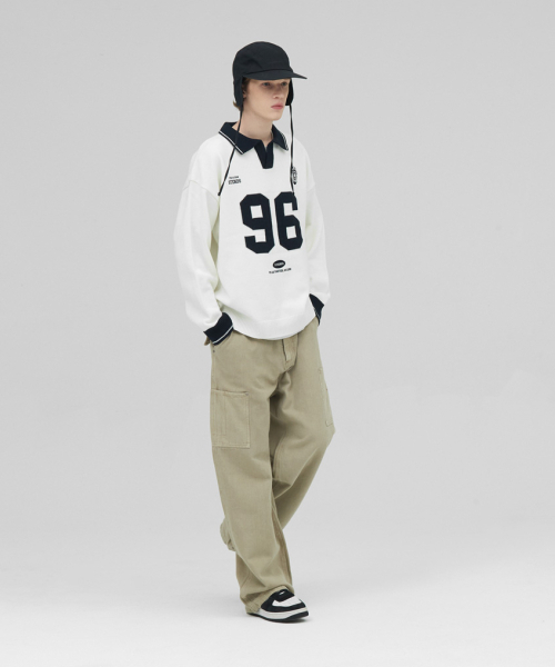 STENDS（ステンズ）の「[M~4XL] フットボールカラー配色ニット_アイボリー（ニット/セーター・レディース・その他・XX-LARGE/XXX-LARGE/XXXX-LARGE/MEDIUM/LARGE/X-LARGE）」の13枚目の写真